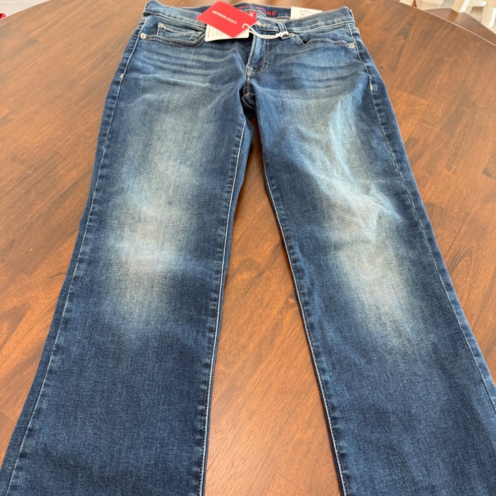 Lucky Brand Sweet Mid Rise Boot Ankle Jeans Blue Stretch 4/27A (30x30) NEW - Picture 3 of 13